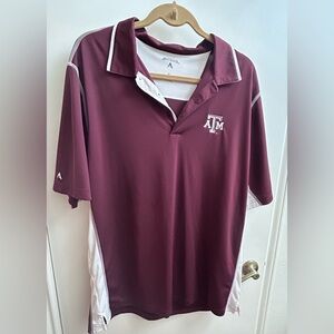 Texas A&M University. Aggies. Antigua Maroon Men's Polo Shirt. Size XLarge